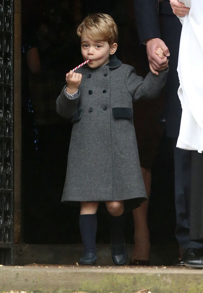 prince george eating candy cane