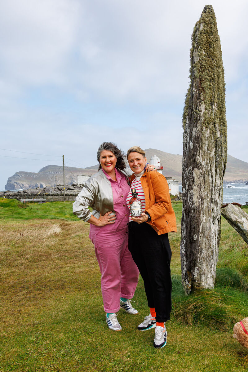  Orla & Anna Snook-O'Carroll founders of Valentia Island Vermouth pictured at the Cromwell Point Lighthouse on Valentia Island, Co Kerry. Picture Alan Landers.