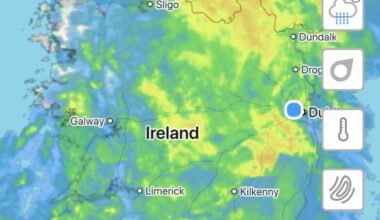 It’s raining in 99% of Ireland right now