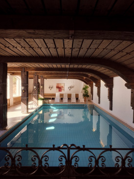 Indoor swimming pool at Hotel Madrisa in Austria