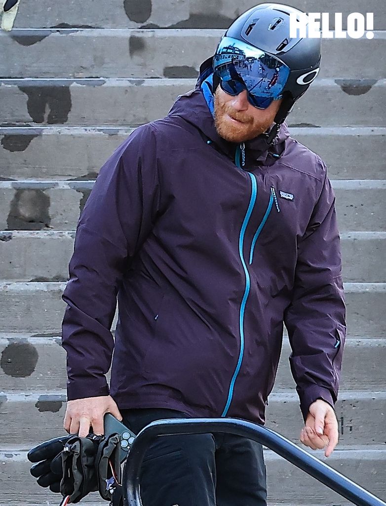 Prince Harry skiing