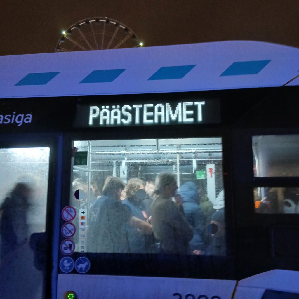 Authorities said evacuated people were sheltered in a heated city bus outside the centre. Credit: Paul Saar