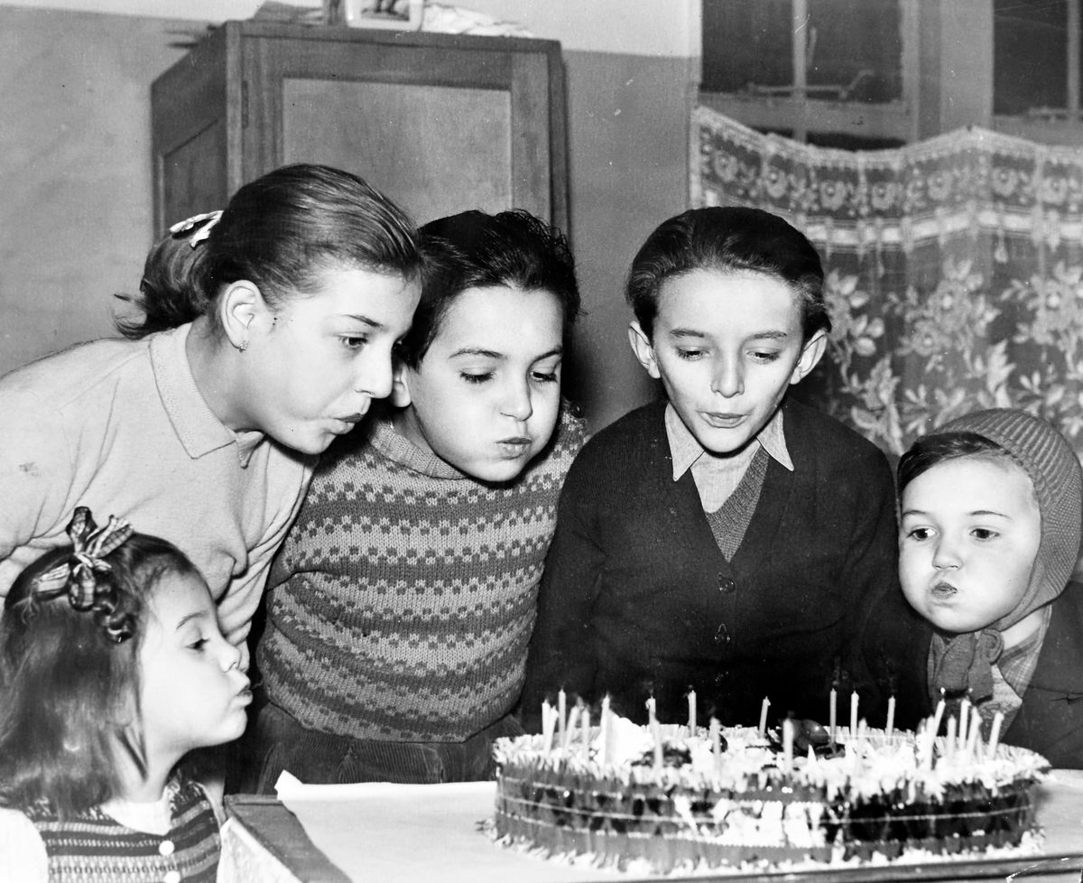 A collection of clothes and supplies for the refugees by the Women's Voluntary Service in Welshpool.