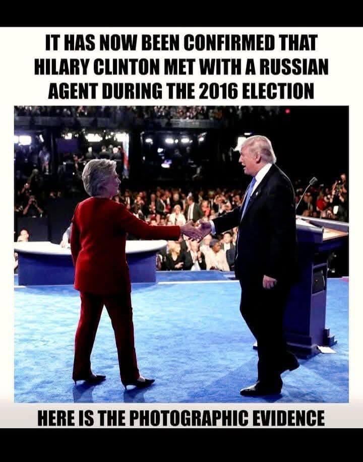 Hilary met with a Russian agent.