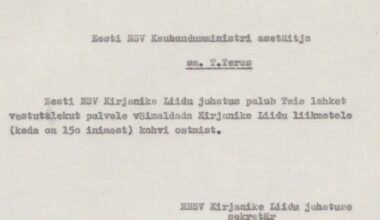 Pärl ajalooost. Teil on juba kohvi luba?