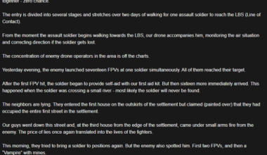 Russian soldier describes the situation at Pokrovsk: "The concentration of enemy drone operators in the area is off the charts. Last night, the enemy launched seventeen FPVs at one fighter in a single moment. All of them reached their target."