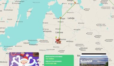 „Kalėdų Senelis prasuko pro Lietuvą“ – žemėlapiai rodo skirtingus laikus