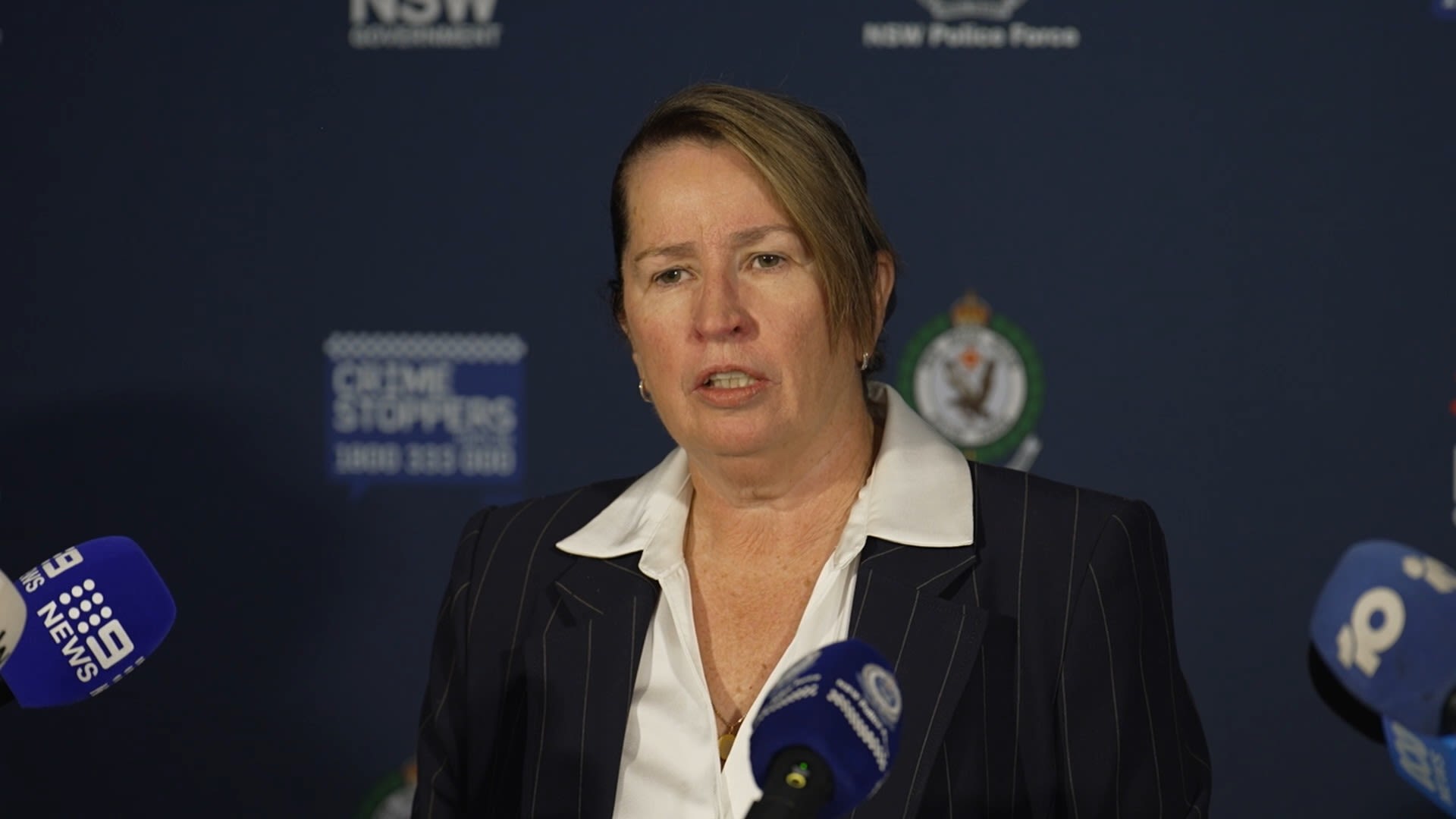 NSW Police Det. Supt. Jayne Doherty provides details of four men charged with sharing satanic child abuse material on December 1, 2025.