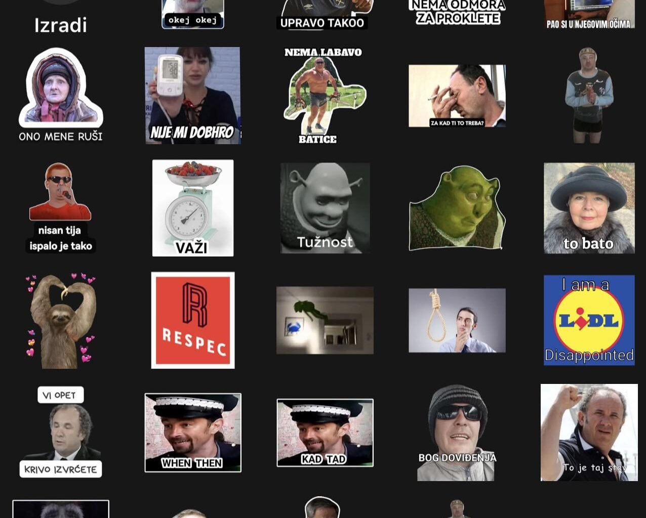 WhatsApp sticker kolekcije