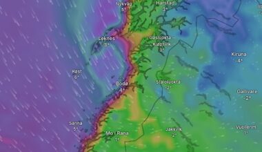 Garasje tatt av vinden på Helgeland