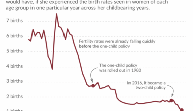 China’s fertility rate has fallen to one, continuing a long decline that began before and continued after the one-child policy