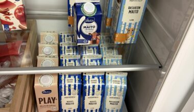I often visit my partner’s mom in Finland around Christmas time and I’m always shocked by the amount of milk and other dairy products in the fridge this time of year