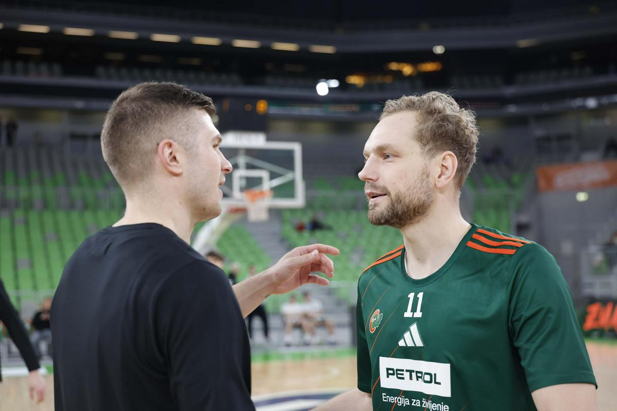 Murić in Blažič sta dolgo skupaj igrala v reprezentanci, leta 2019 pa sta moči združila pri Cedeviti Olimpiji. Foto: Cedevita Olimpija/Aleš Fevžer Murić in Blažič sta dolgo skupaj igrala v reprezentanci, leta 2019 pa sta moči združila pri Cedeviti Olimpiji. Foto: Cedevita Olimpija/Aleš Fevžer