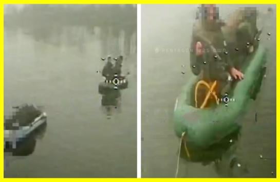 With cigarettes in their mouths and oars in hand, they decided to take on the Ukrainian drones. Once again, the Russian saboteurs failed to reach the shore