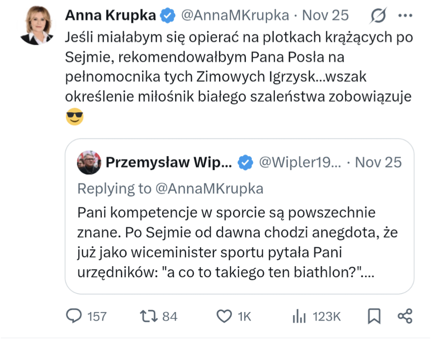 O jakim białym szelaństwie Wiplera ona pisze?