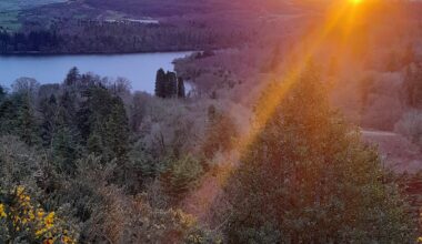 Sunset over Castlewellan.