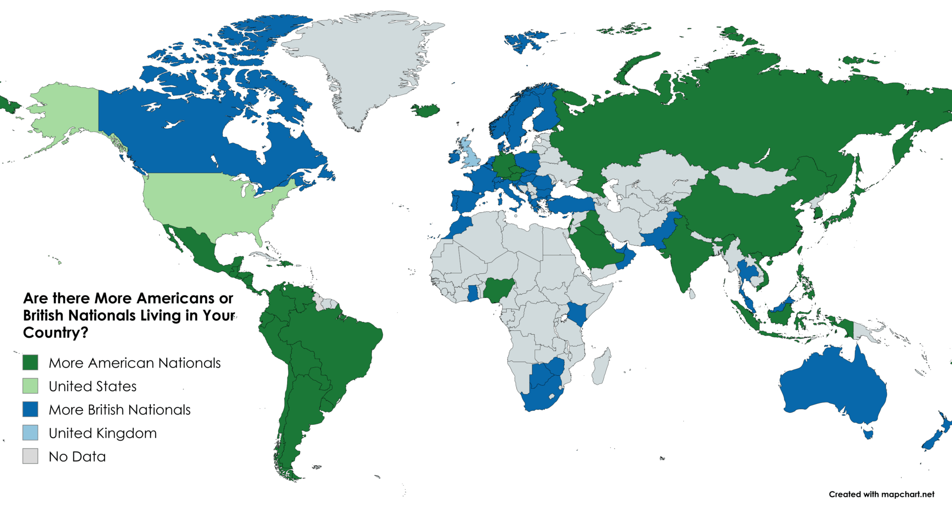 Are there More American or British Nationals Living in Your Country? [OC]