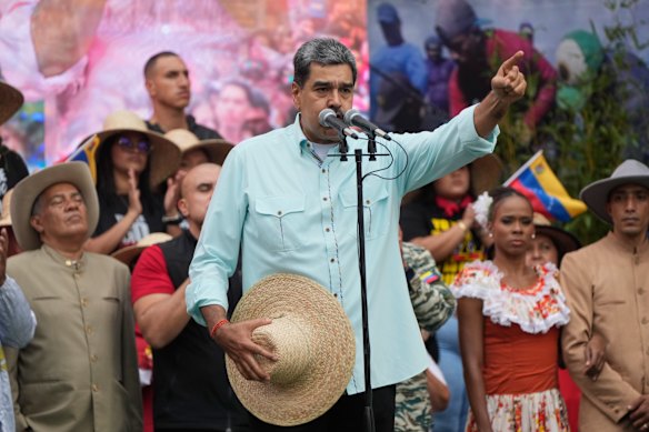 Venezuelan President Nicolas Maduro speaks to supporters at an event commemorating the Battle of Santa Isabel earlier in December.