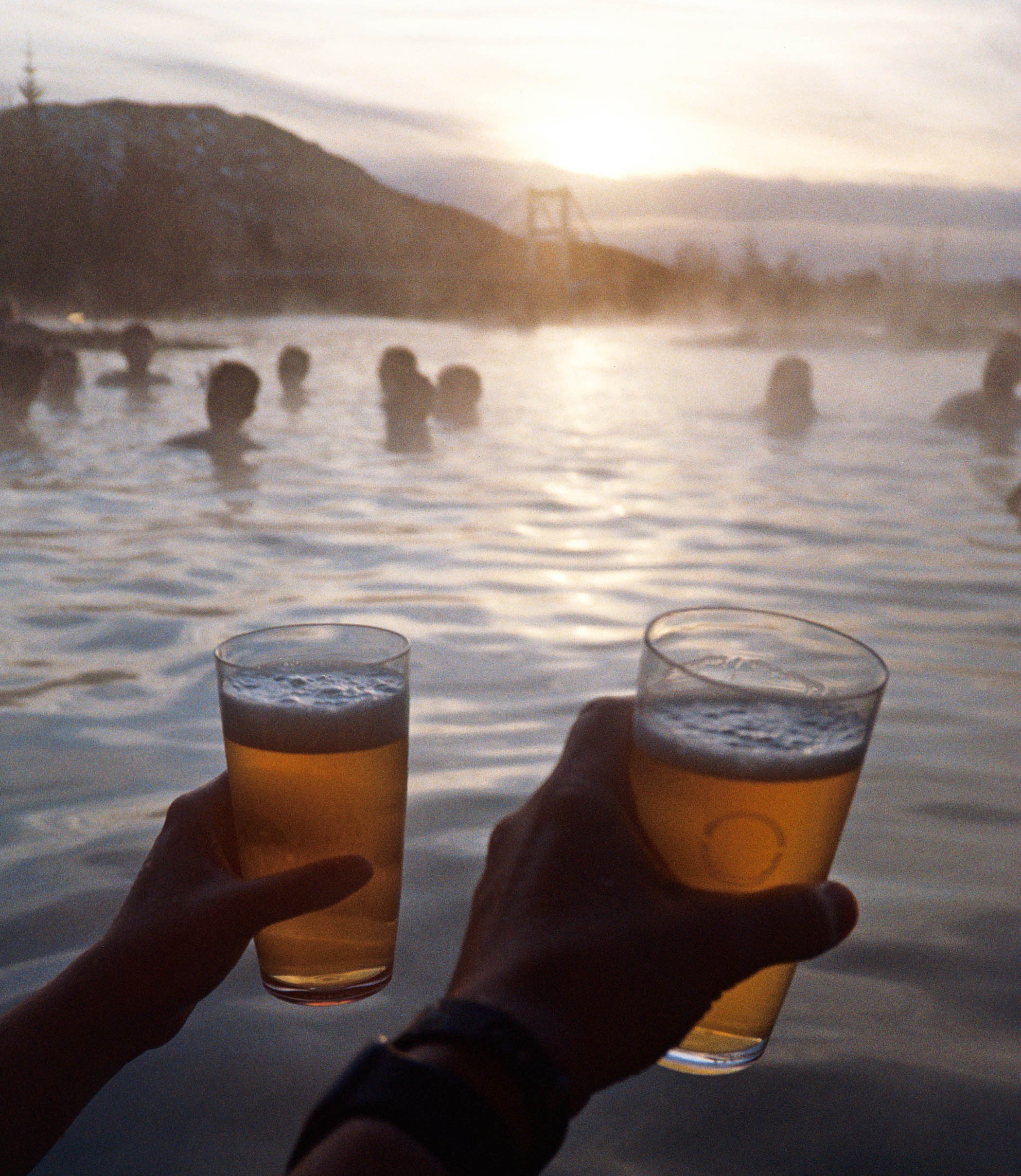 Skål! Sundowners at Laugarás Lagoon