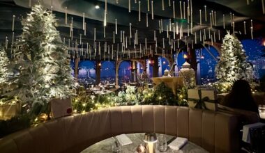 Christmas sunrise at Duck & Waffle!