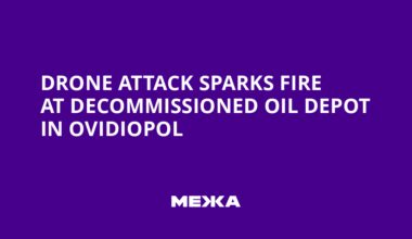 Drone Attack Sparks Fire at Decommissioned Oil Depot in Ovidiopol