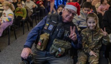 Howard Buffet visiting a bomb shelter in Kherson. Howard is the largest personal donor to Ukraine and has given over $1. Billion Dollars of his personal wealth and saved thousands of lives by doing so.