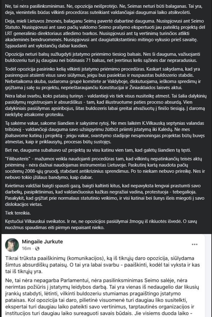 Šimonytė apie LRT situaciją.