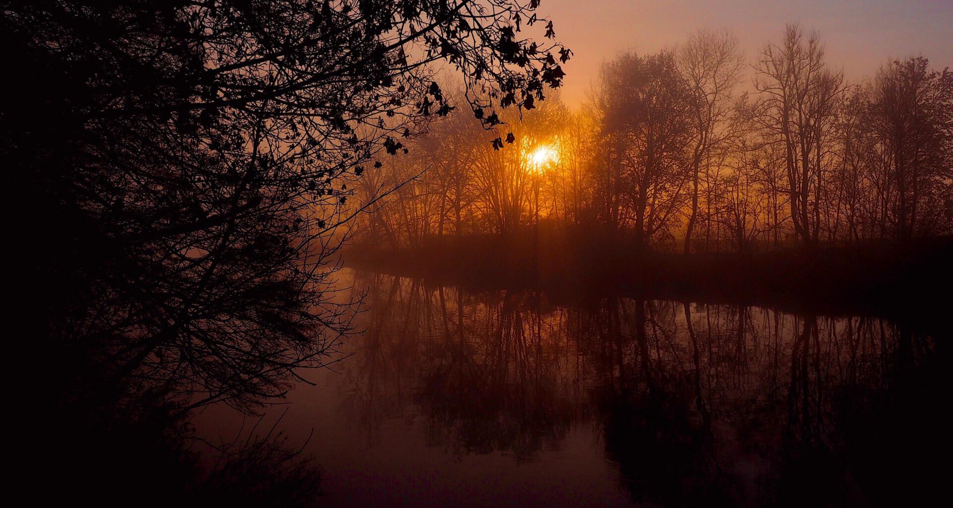 Sonnenaufgang - Nebel - Farb Stimmung [OC]