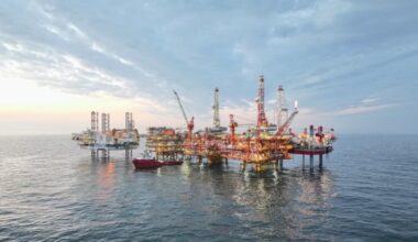 A CNOOC offshore oil platform in the Bohai Sea. File photo: Courtesy of CNOOC