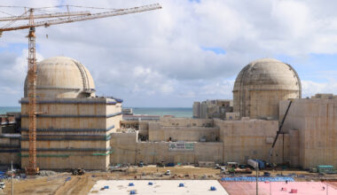 The view of Saeul-3 and 4 of the Saeul Nuclear Power Plant in Ulju County, Ulsan [NUCLEAR SAFETY AND SECURITY COMMISSION]