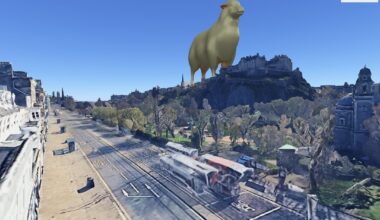 I put all of Scotlands Sheep into one Mega-Sheep, here is how big it is.