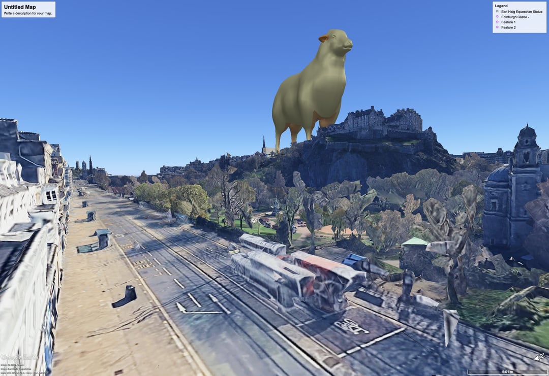 I put all of Scotlands Sheep into one Mega-Sheep, here is how big it is.