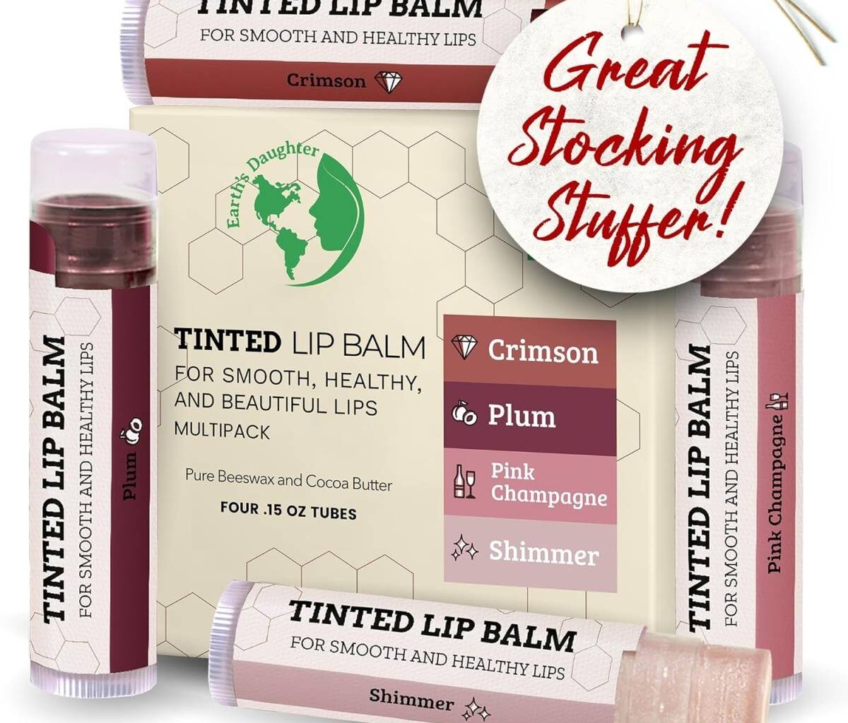 Tinted Lip Balm Provides Lasting Moisture Without Synthetic Chemicals or Petroleum