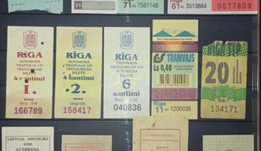 Riga public transport old tickets