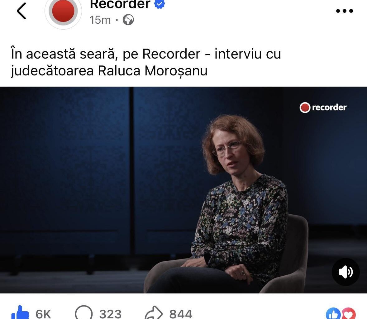 Interviu cu Raluca Moroșanu, cea mai curajoasă judecătoare a momentului - diseară pe Recorder