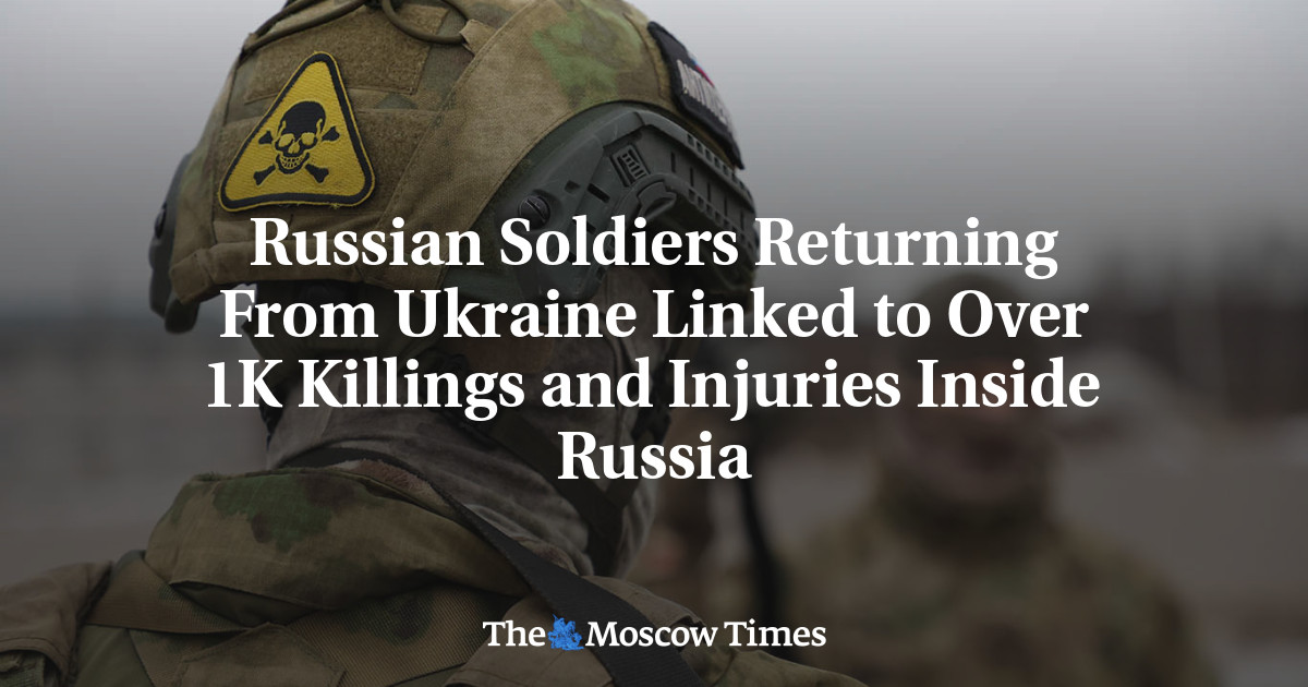 Russian Soldiers Returning From Ukraine Linked to Over 1K Killings and Injuries Inside Russia