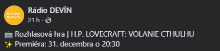 Rozhlasové hry na Devíne akože idú docela hard