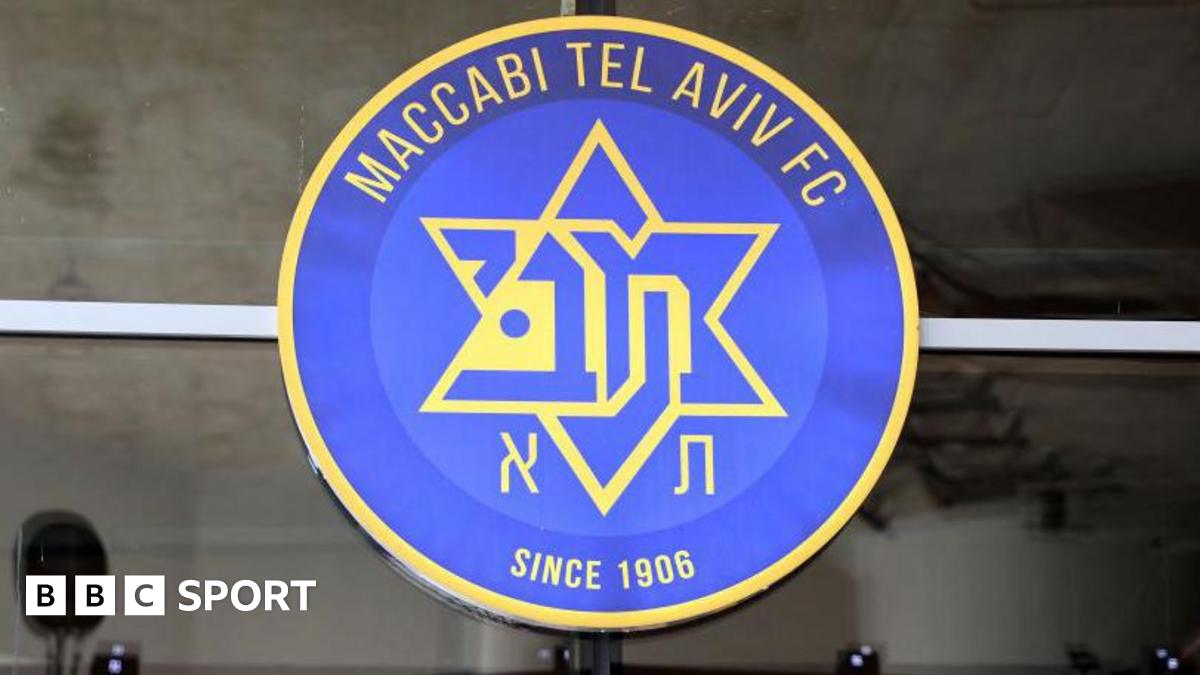 This picture shows the entrance of an official store of Israeli football team Maccabi Tel Aviv, at Bloomfield Stadium in Tel Aviv,