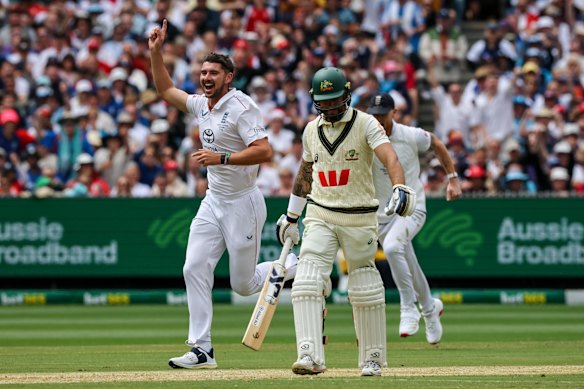 Josh Tongue took five wickets in the opening innings.