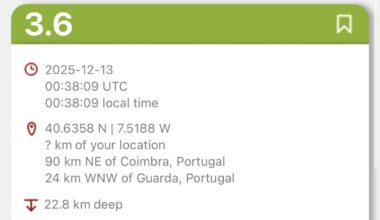 Terremoto Centro Portugal