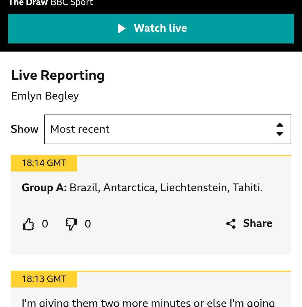 The BBC invented group A, what a mix!