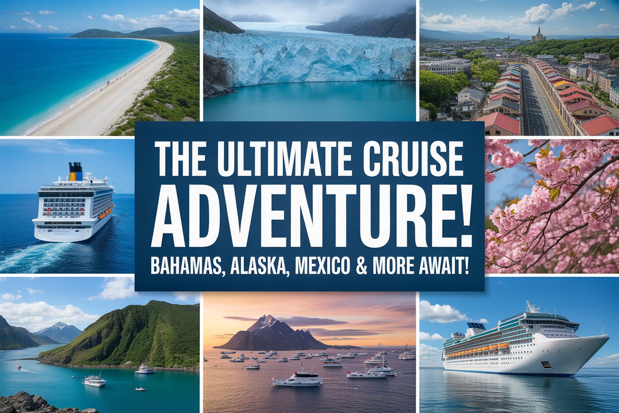 A large cruise ship at sea with passengers enjoying the panoramic views of the mediterranean coastline, showcasing the mix of adventure and relaxation.