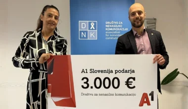 A1 Slovenija z donacijo podpira varne hiše in opozarja na nasilje nad ženskami