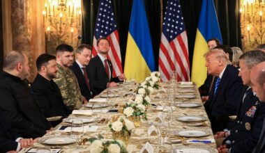President Trump met with President Volodymyr Zelensky and other Ukrainian officials at Trump's Mar-a-Lago club in Palm Beach, Fla., yesterday. They discussed a potential deal to end the Russia-Ukraine war.