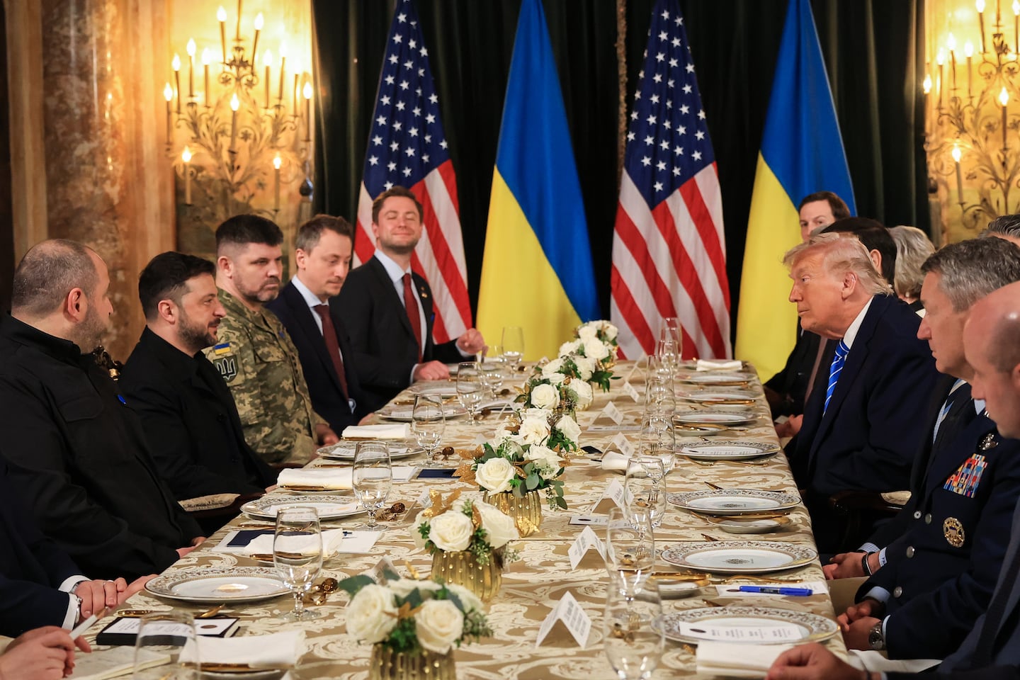 President Trump met with President Volodymyr Zelensky and other Ukrainian officials at Trump's Mar-a-Lago club in Palm Beach, Fla., yesterday. They discussed a potential deal to end the Russia-Ukraine war.