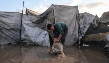 Palestinians suffer flooded tents and debris as cold and rain lash Gaza | Israel-Palestine conflict News