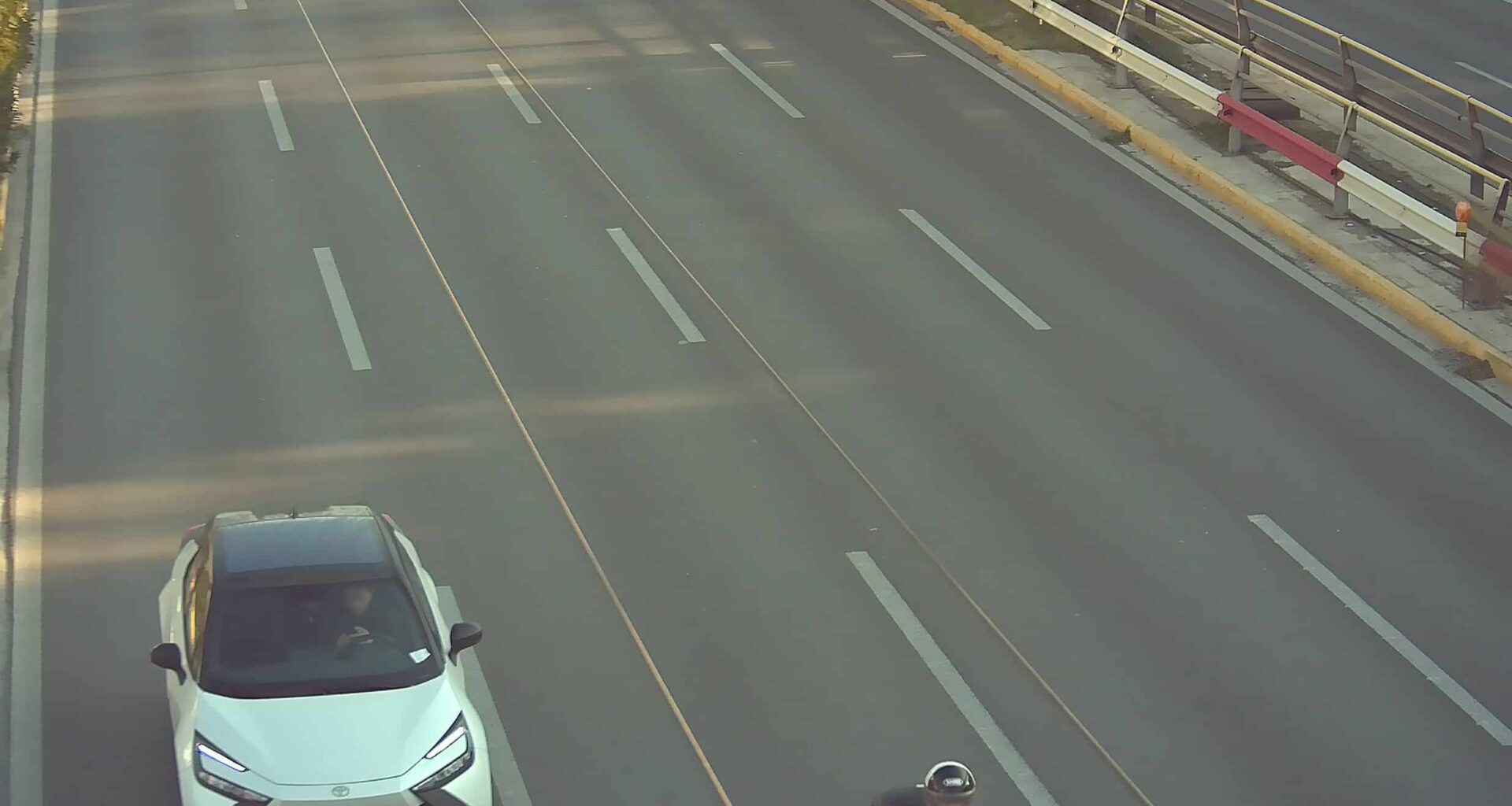 Shot from an AI camera on a Greek road