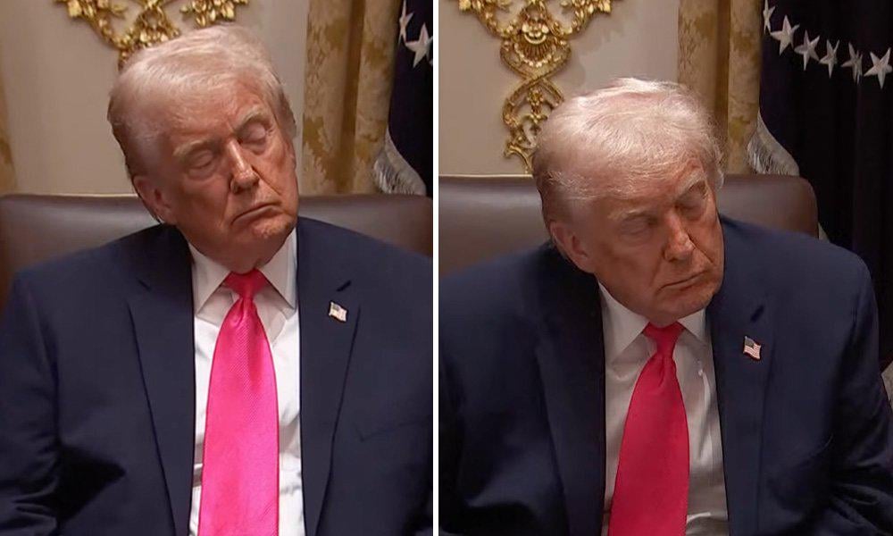 Eyes Drooping, Trump Struggles to Stay Awake After Boasting About His Mental Sharpness
