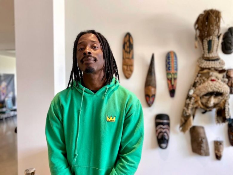 Jason Ford on the second floor of the Detroit People's Food Co-op