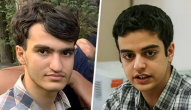 Iranian students and political prisoners Amirhossein Moradi and Ali Younesi